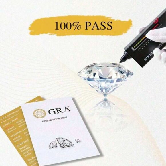 CERTIFIED Elegant Moissanite Diamonds - Shine Bright This Valentine's Day - Picture 6 of 6